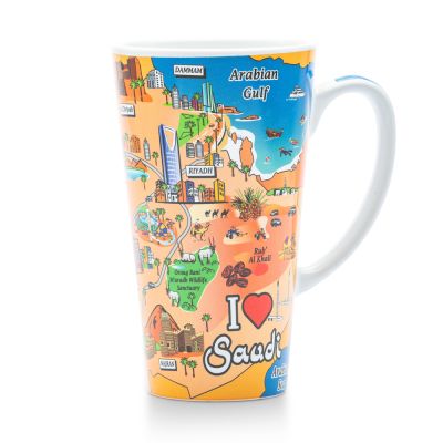 Saudi Arabia Map Latte Mug​