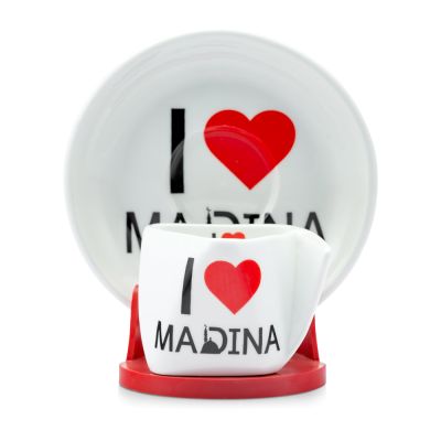I Love Madina Turkish Cup and Saucer
