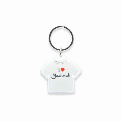 I Love Madinah T-shirt shape keychain